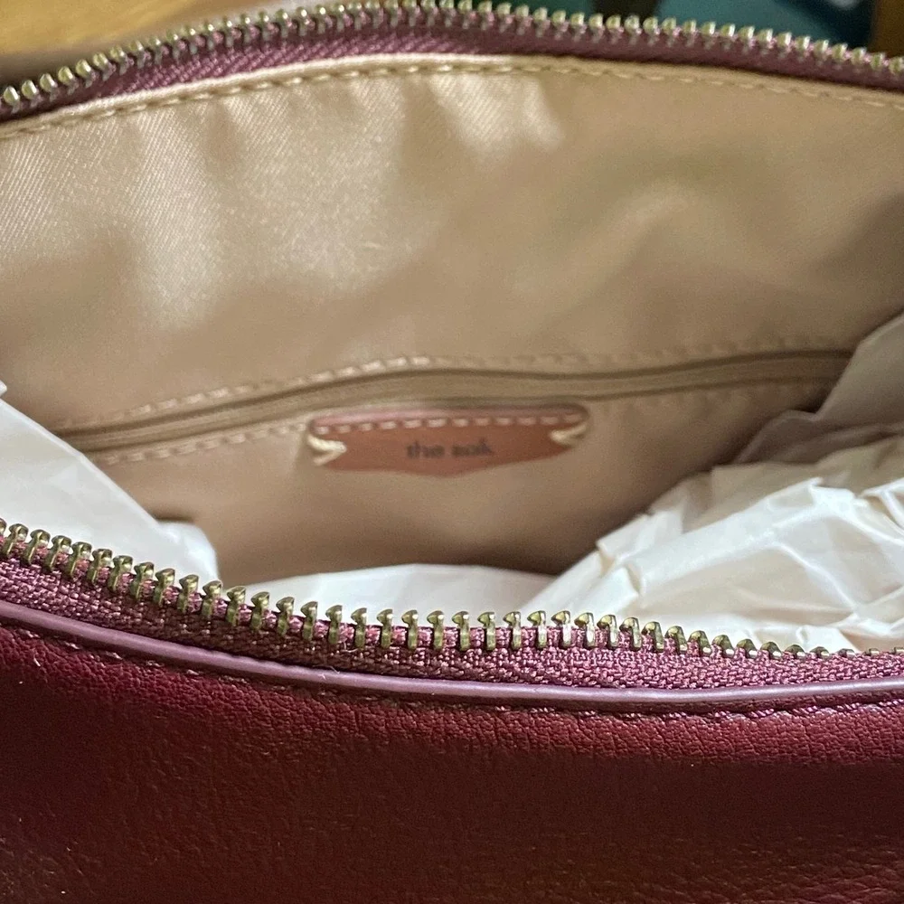 The Sak Alameda Cabernet Burgundy Pebbled Leather Crossbody Bag 108325 NWT